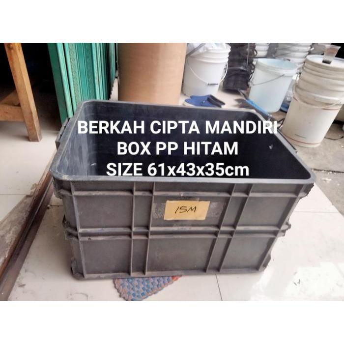 box rapat container plastik/bak container plastik bekas hitam