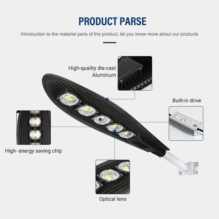 Promo Lampu Jalan Pju Cobra Led 50W 100W 150W / Lampu Jalan Led Cob / Lampu Pju Putih Kabel Original