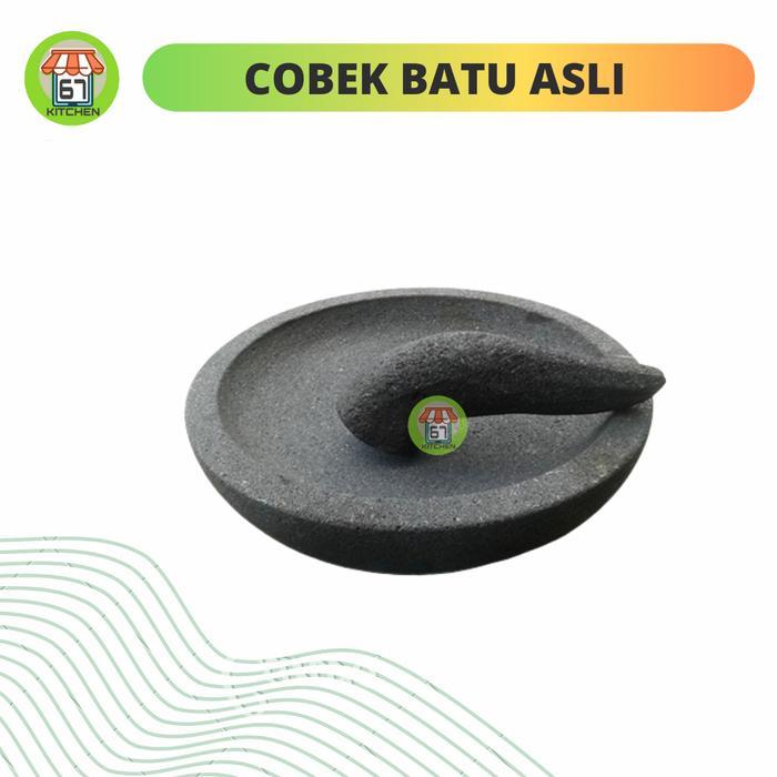 READY Cobek Batu Asli Ulekan Cobek Batu Gunung Cobek Batu Set Ulekan
