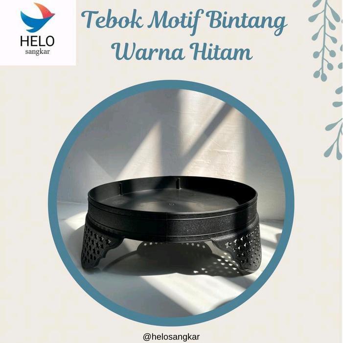 Tebok Bintang Hitam Untuk Alas Wadah Sangkar Kandang Kurungan Tempat Burung Lovebird Love Bird