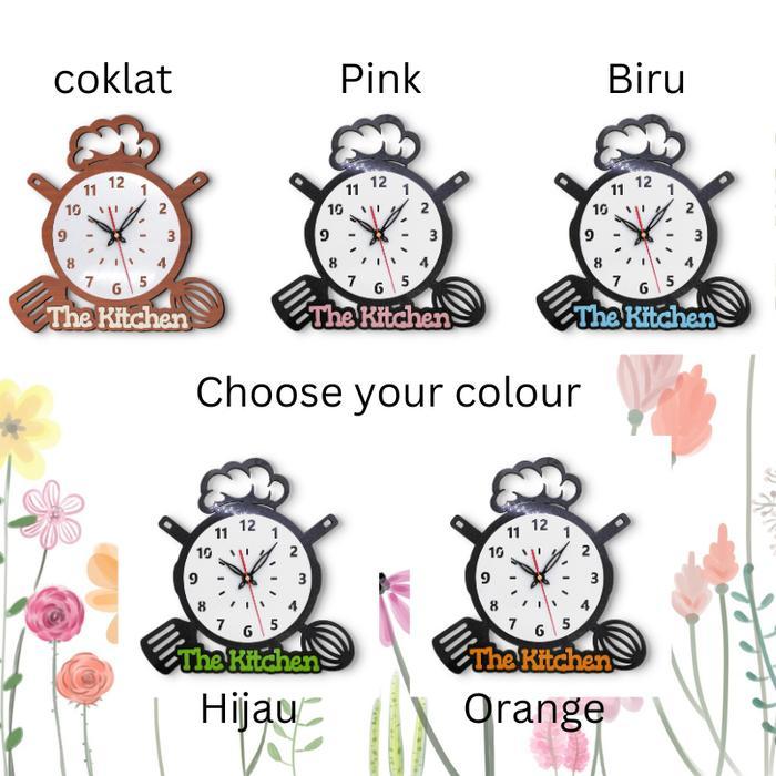 > Jam hiasan Dinding Estetik Unik Dapur The Kitchen JD0013 jam dinding