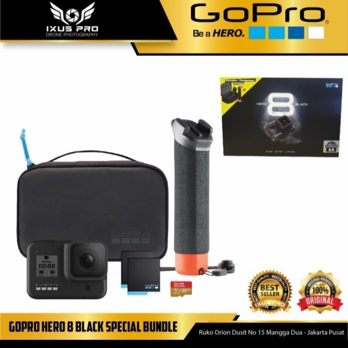 Gopro Hero 8 Black Bundle-Gopro Hero 8 Special Bundle/ kamera helm