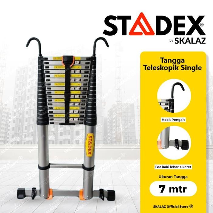 Stadex Tangga Teleskopik 7 Meter Single Aluminium