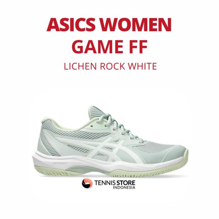 Sepatu Tenis Wanita Asics GAME FF WOMEN / Lichen Rock White / Tennis Shoes