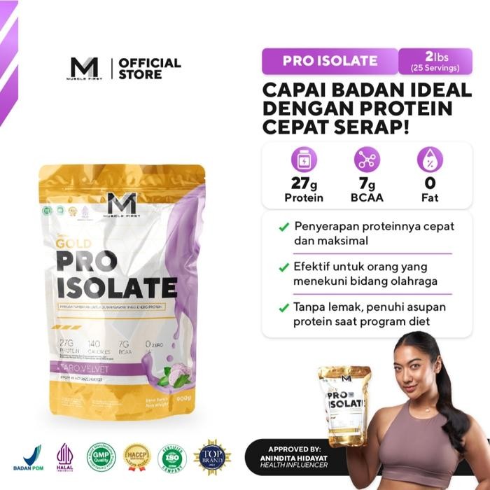 MUSCLE FIRST M1 M 1 PRO ISOLATE 2 LBS WHEY PROTEIN ISOLATE BPOM HALAL
