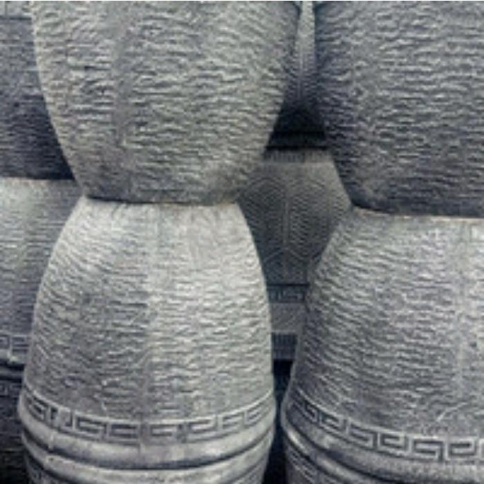 Pot Gentong besar motif minimalis / pot semen / pot gentong batu