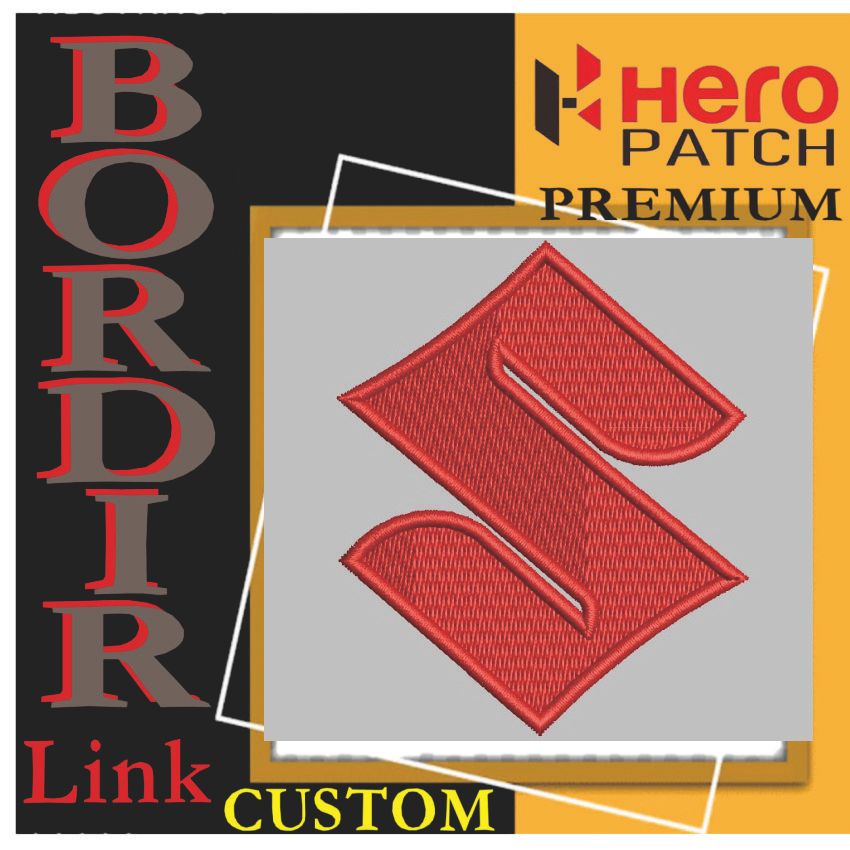 SUZUKI LOGO MERAH PATCH BORDIR LOGO/EMBLEM | HP-199