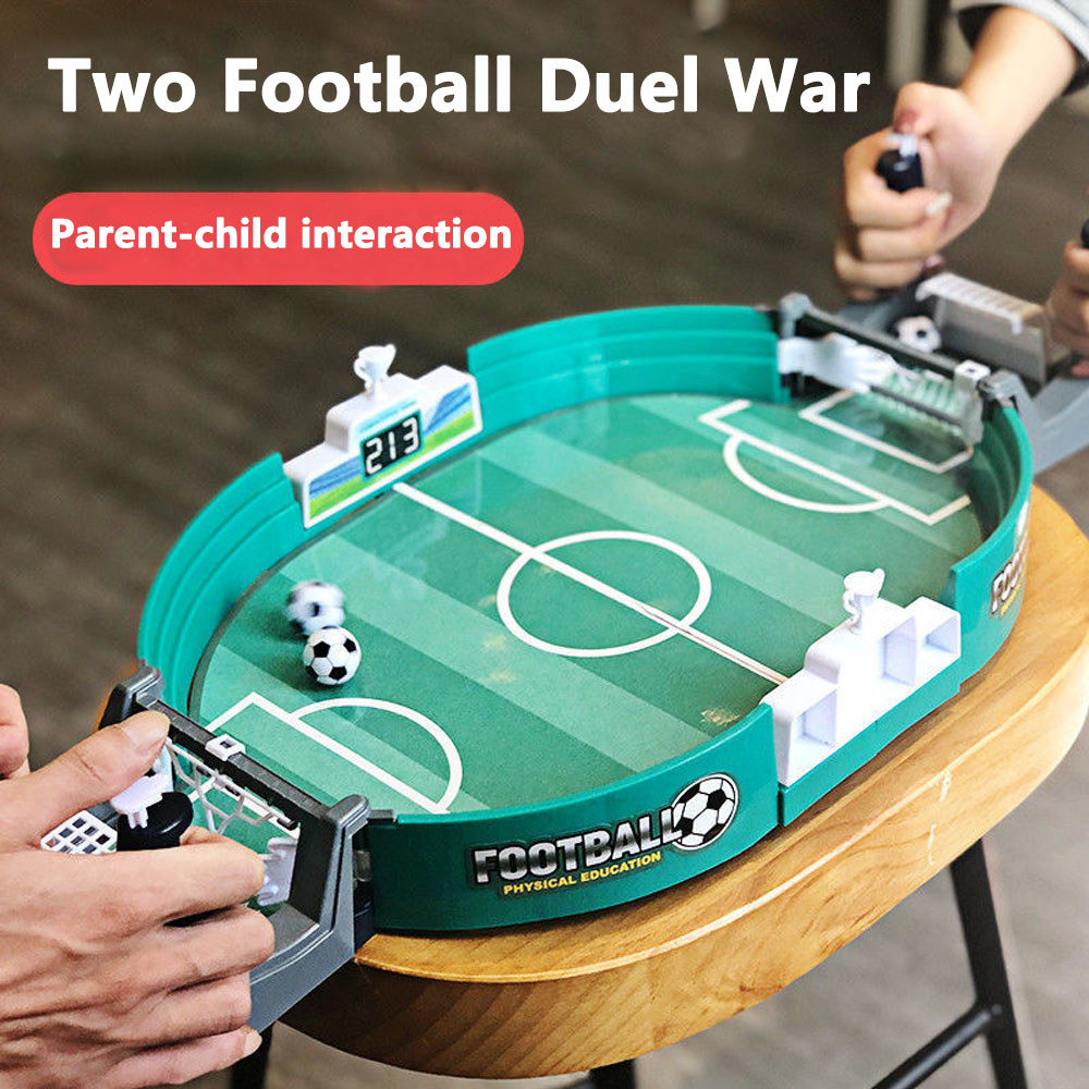 Mini Foosball Games Tabletop Football Party Game Double Battle Desktop Soccer Game Portable Parent-C