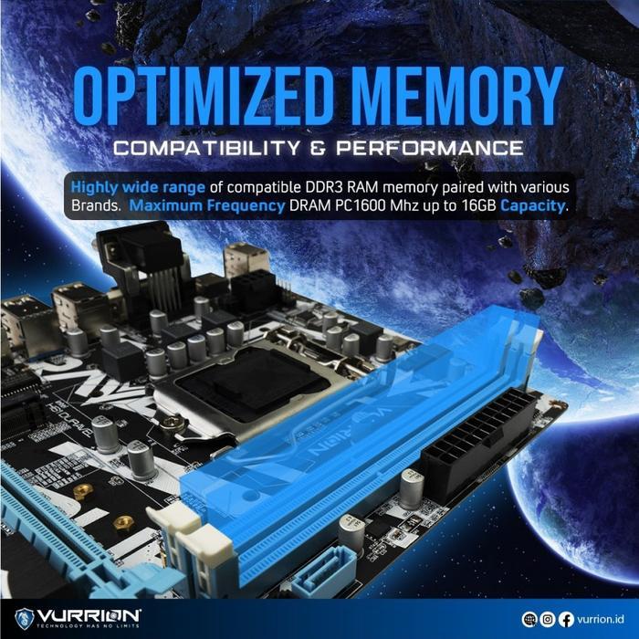 MOTHERBOARD VURRION DURAVEL H61M-SV2 LGA 1155 GRATIS ONGKIR