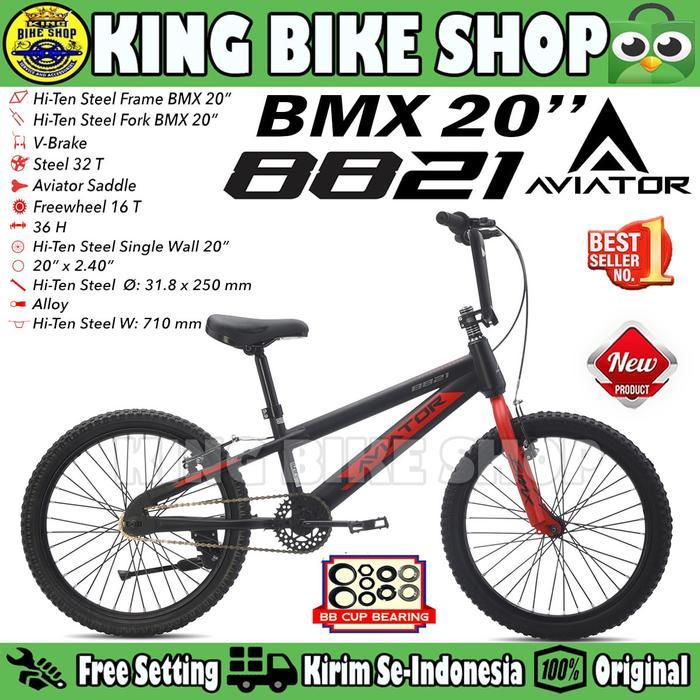 SEPEDA ANAK LAKI BMX AVIATOR 8821 UKURAN 20 INCH USIA 8-11 TAHUN