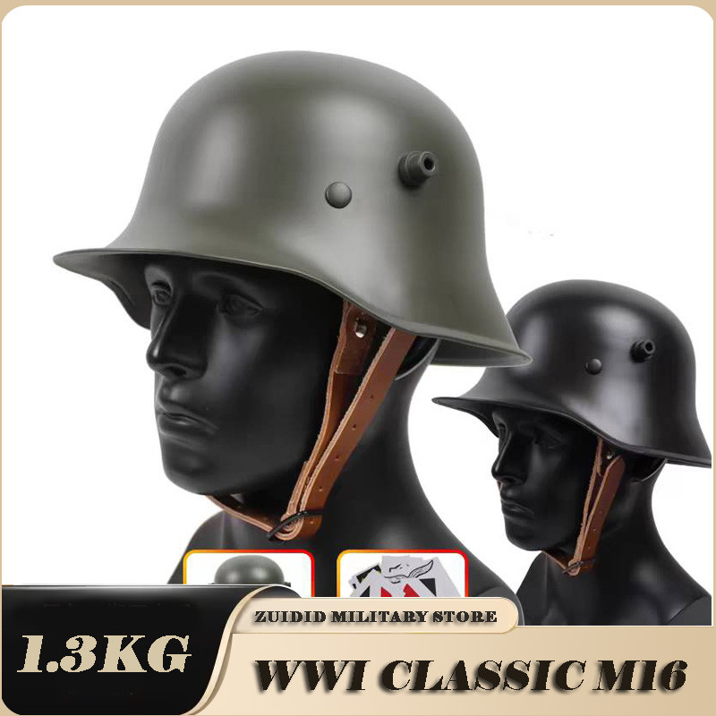 Ww1 German M16 Steel Helmet Motor Safety At World War 1 Repro Elite M1916 Stahlhelm For Collection