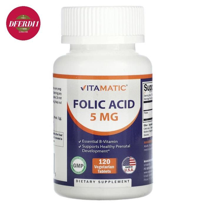 Vitamatic Folic Acid 5 mg 120 Veg Tablets