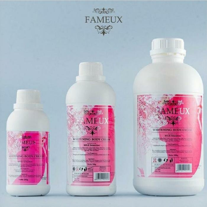 i0cc- Fameux Whitening Body Cream Bleaching Body Lotion Pemutih Badan