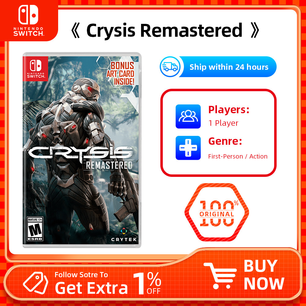 Switch Crysis Remastered Game Deals - for Switch OLED Switch Lite Switch Game Card Physical