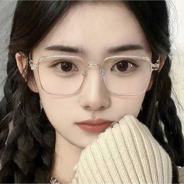 KACAMATA ANTI RADIASI BLUE RAY GAYA KOREA BAHAN METAL BENTIK KOTAK BUAT PRIA WANITA KEKINIAN