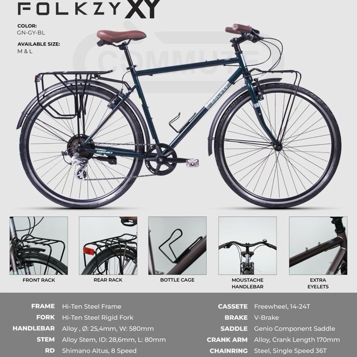 Sepeda Touring Hybrid 700c Genio Folkzy - Folzky XX