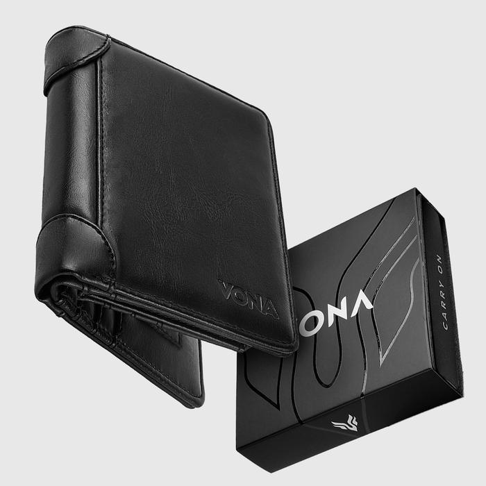 Eiger - Ian Wallet - Dompet Pria Lipat 3 Ruang Extra Slot Kartu Sd Card Kulit Sintetis