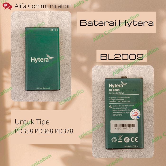 Baterai Hytera PD358 PD368 & PD378