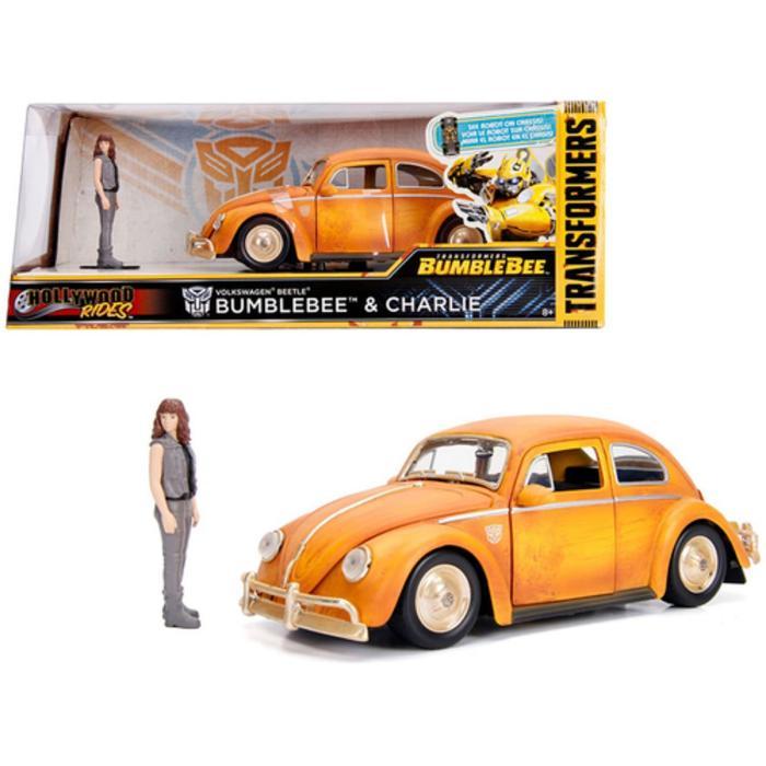 Jada 1/24 Volkswagen Beetle Transformers Bumblebee And Charlie
