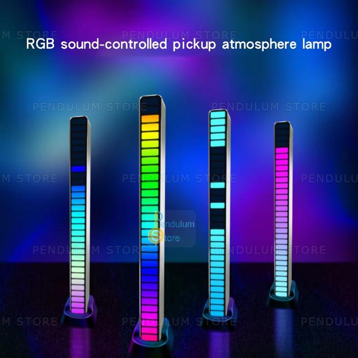BERKUALITAS Lampu Spektrum Ritme LED RGB Sensor Suara dan Musik Lampu Ritme LED Sensor Musik untuk
