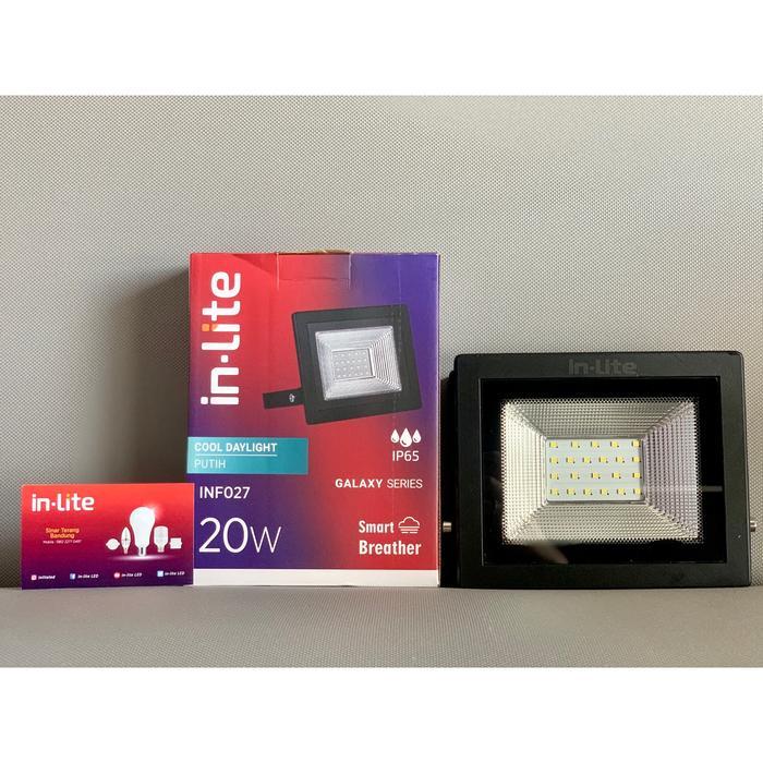 BERKUALITAS LAMPU SOROT FLOODLIGHT LED INLITE 20W 20 WATT - INF027