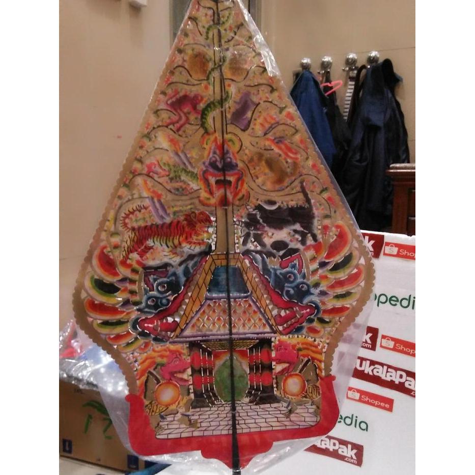 Grafi - Gunungan Wayang Kulit Gunungan 90Cm Kualitas Lowukuran 90Cm Gapit Bambu Puppet Khas Javanese
