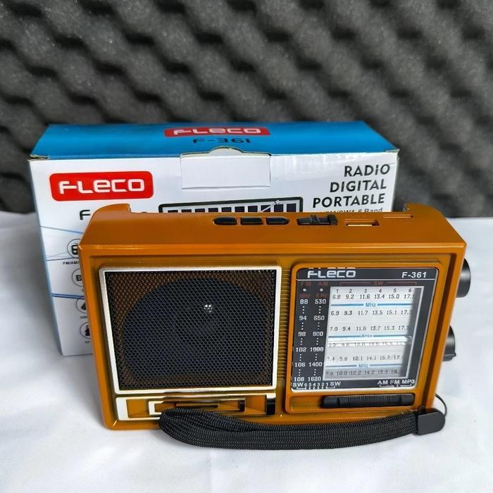 Terlaris Radio Jadul Bluetooth + Senter Emergency Solar Panel Radio Klasik FLECO F-361 Radio