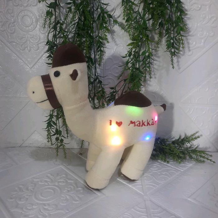 Ready Boneka Unta LED love mekah 23 cm,oleh-oleh haji dan umroh Order