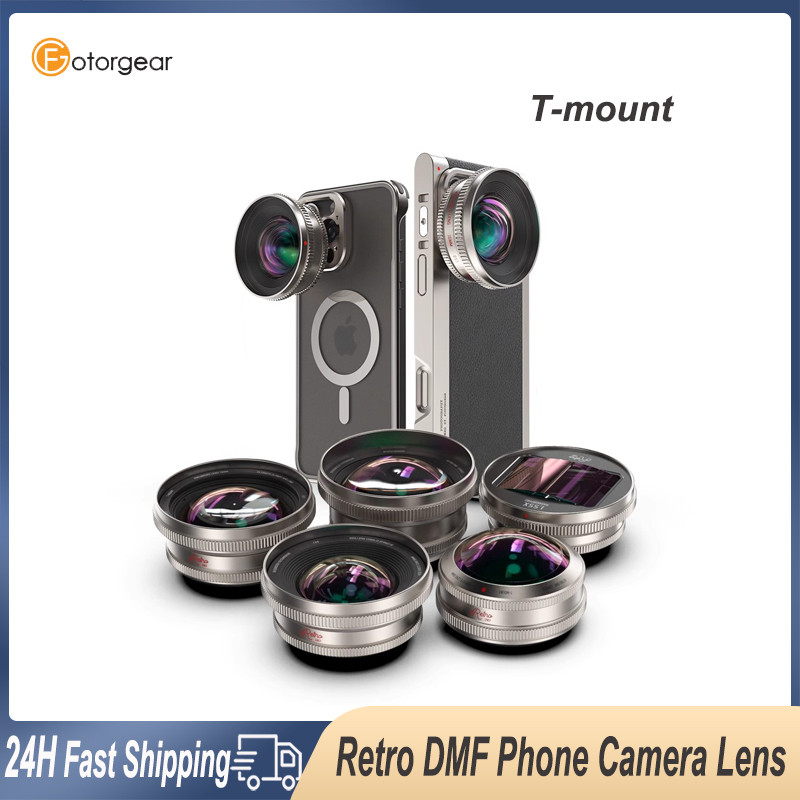 Fotorgear T-Mount 10X Macro Lens 8mm Fisheye Wide Angle Portrait Mobile Phone Camera Lens For iPhone