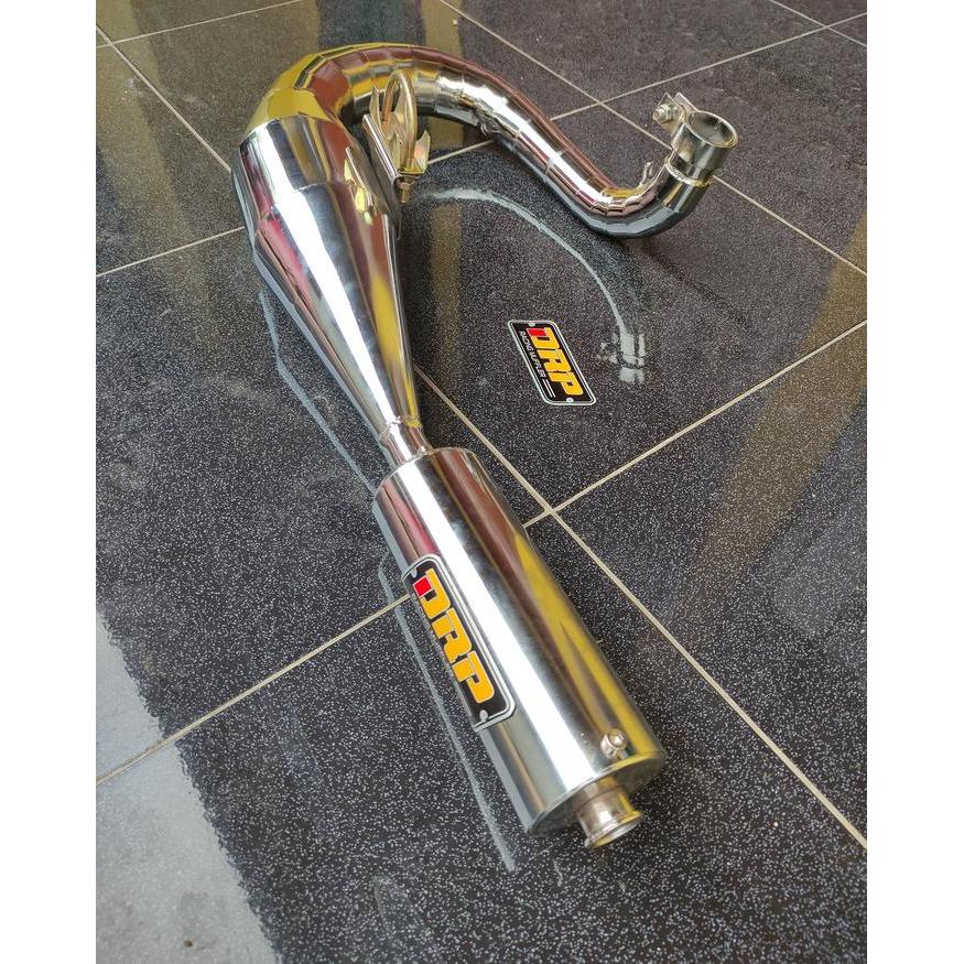 Knalpot Vespa Racing Kiri Chroom Drp Racing Muffler