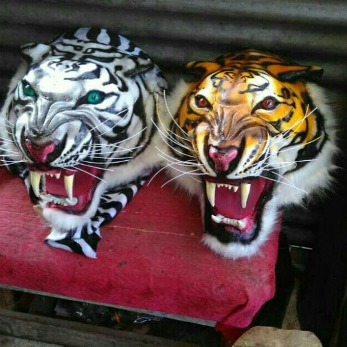 Bestseller kepala macan harimau topeng ganong macan kostum macan Barongan devil