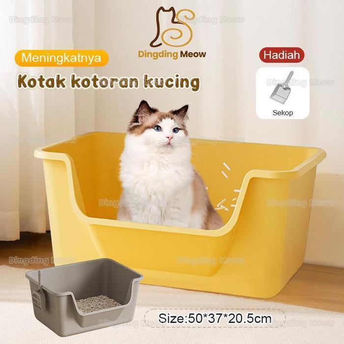 BIG 503720cm Litter Box Kucing Box Pasir Kucing Baskom Pasir Kucing Bak Pasir Kucing