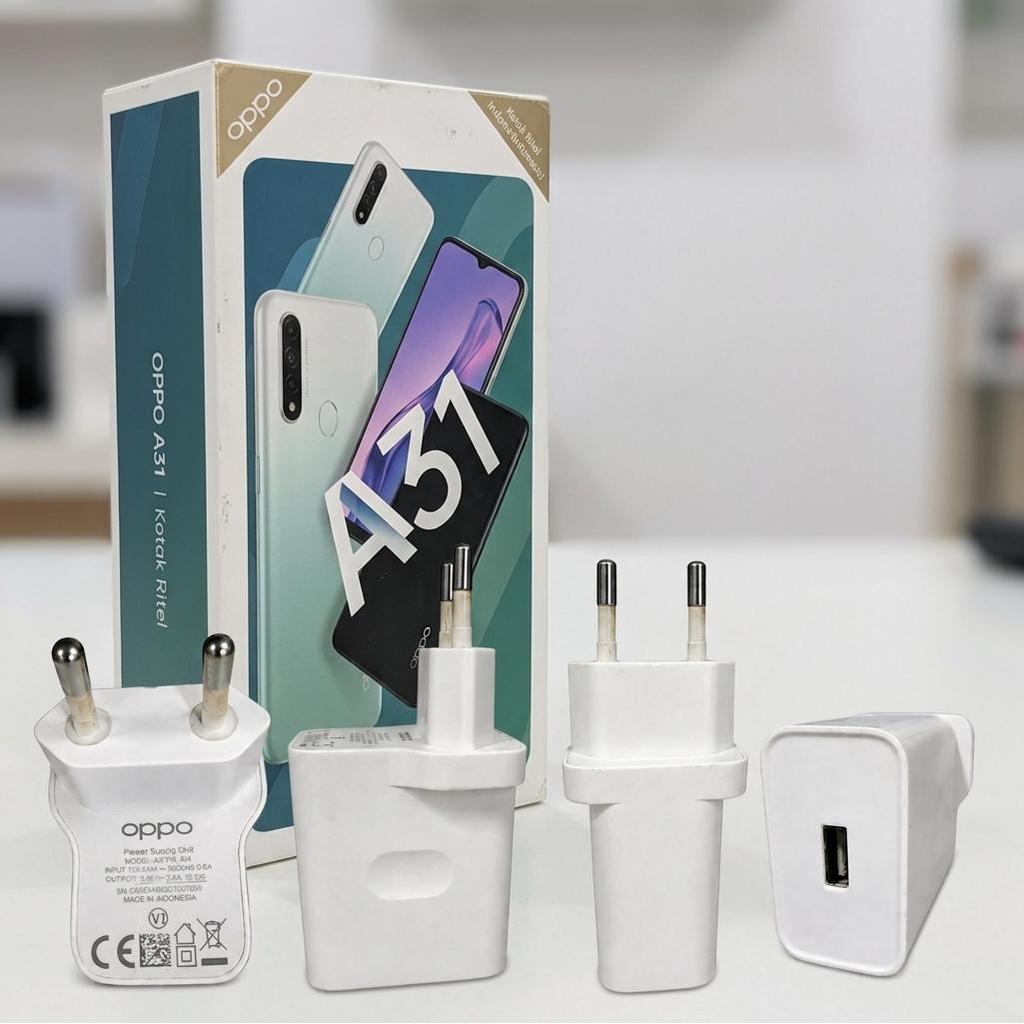 Adapter Charger OPPO OP92CAED Original Bekas Fast Charging 18W 9V 2A Untuk OPPO A31 Kepala Cas HP Pe