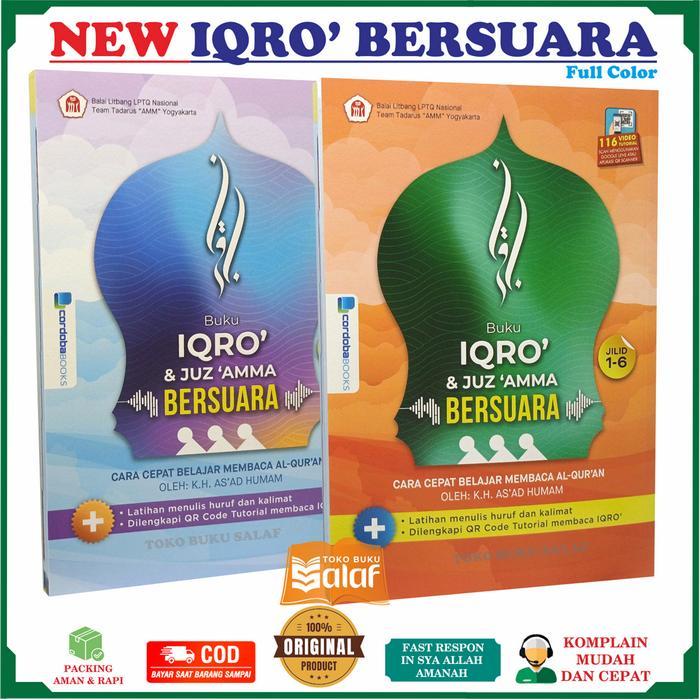 ORI Buku Iqro' & Juz Amma BERSUARA Cordobabooks JILID 1-6 QR e Video Tutorial & Audio Tilawah