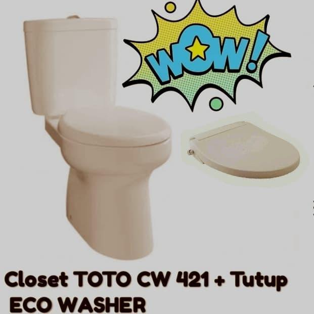Closet Duduk TOTO CW 421 + Tutup Eco washer