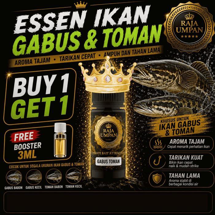 Raja Umpan Essen Gabus Liar & Toman Paling Gacor 30ML Ultimate Bait Attractant Kualitas Terbaik