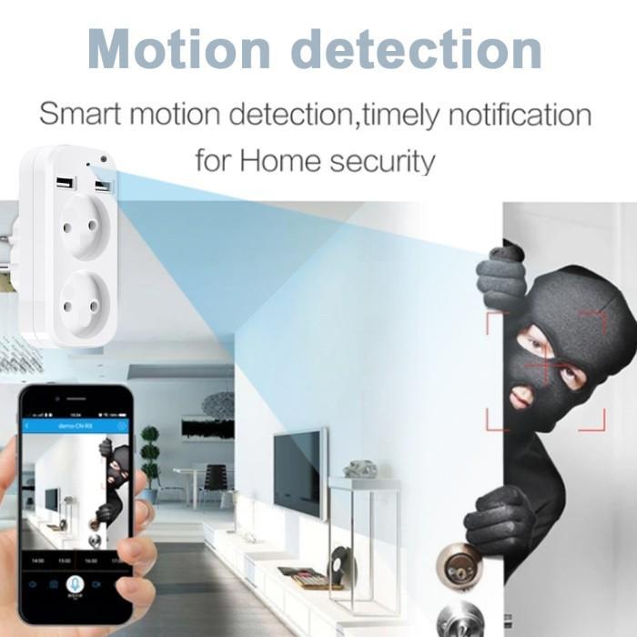 READY Teknobi Spy Kamera CCTV Mini Socket USB Camera CCTV Kecil colokan bulat pantau Jarak Jauh