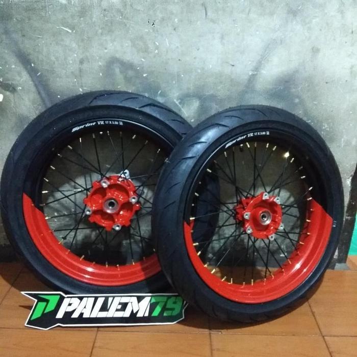 Wheelset Supermoto Powdercoating CRF 150 L - Paket Ban 17 300 & 350