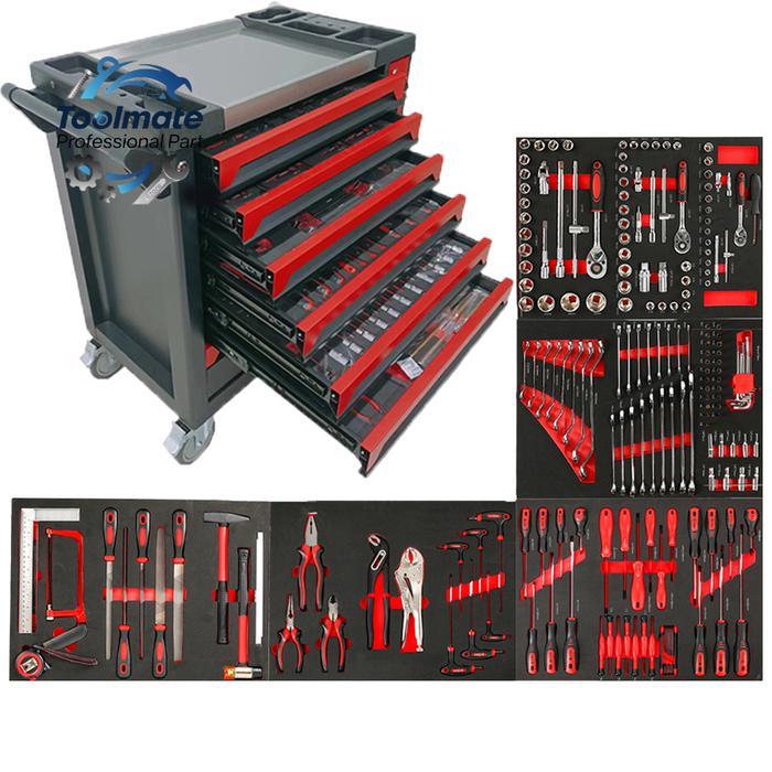 Tool Cabinet 7 Drawer 201Pcs Tool Set Perkakas Bengkel Mobil
