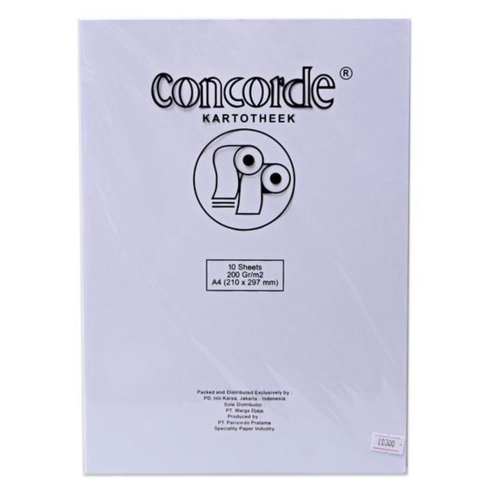 SALE Kertas Concorde A4 200 gram Putih 200gram 200gr gr isi 10 Kartotheek