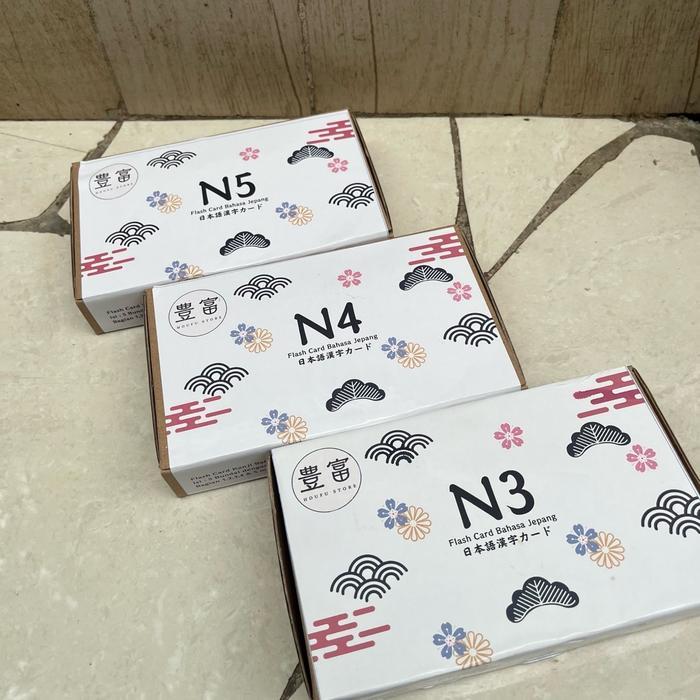 Paket Bundling Flashcard Kanji Bahasa Jepang N5 N4 N3 untuk Pembelajar Anak Tingkat Kesulitan Rendah
