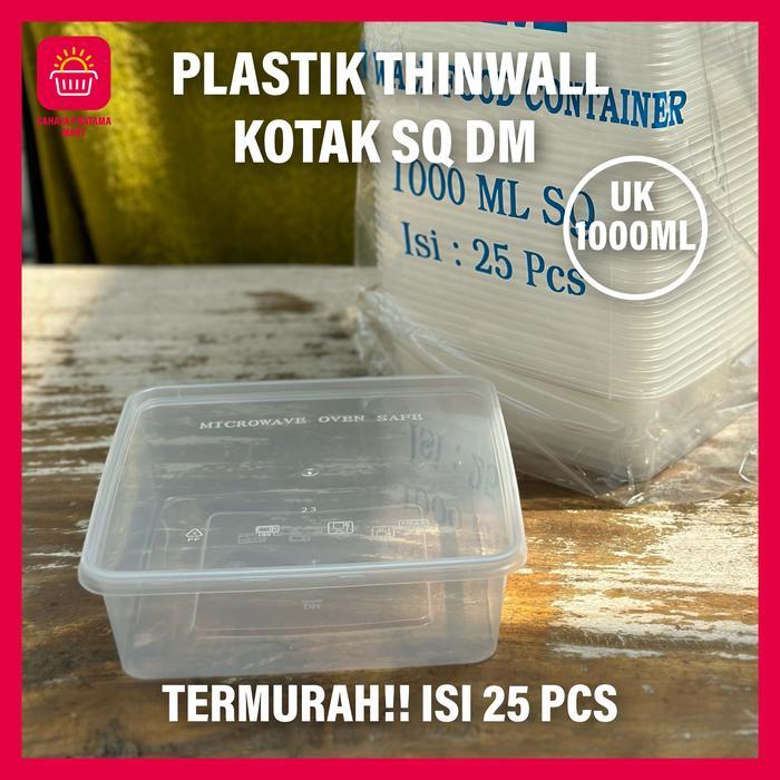 Promo Thinwall Square Kotak Makan Plastik Persegi Besar Semua Ukuran Thinwall Box Plastik Box Mika