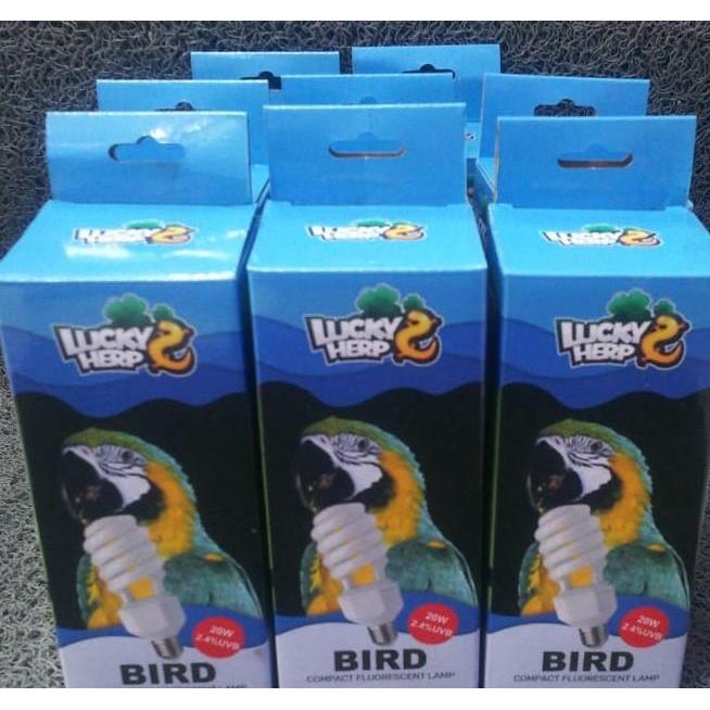 Promo Lucky Herp Bird Lamp 2.4% Uvb 20W - Lampu Burung