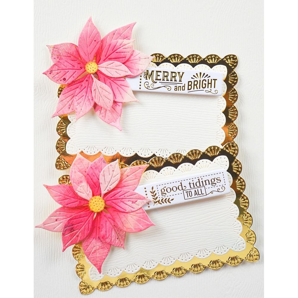 2025 New Metal ut Dies hristmas Poinsettia Flower Dies Template DIY Srapbooking Diary Handmade