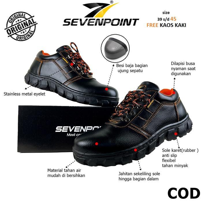 Sevenpoint Bs-Sp11 Sepatu Safety Pria Wanita Ujung Besi
