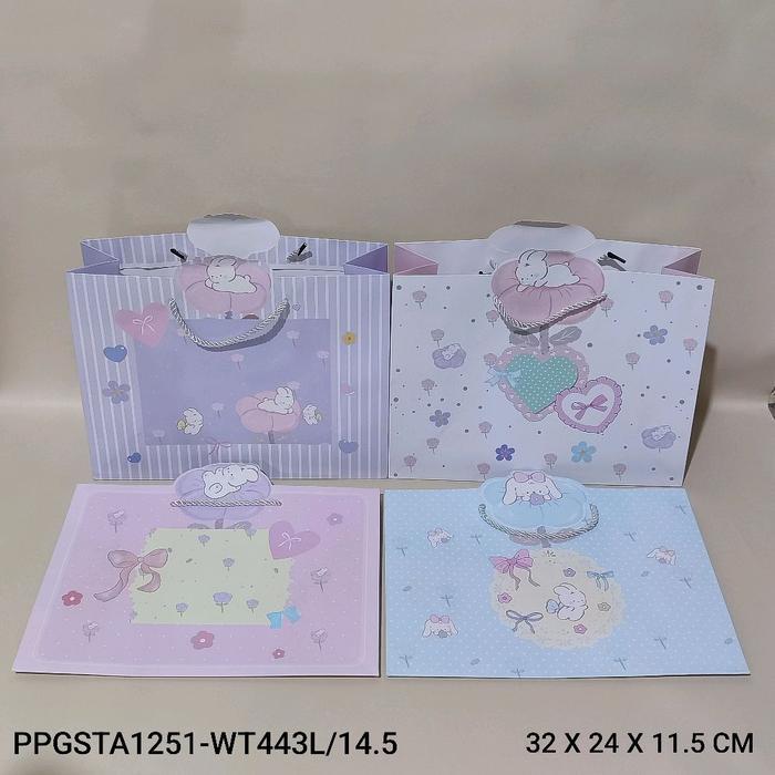 Premium (12 Pcs) Paper Bag Size L / 1Lusin Isi 12 Pcs / 1Lusin Isi 4 Motif Original