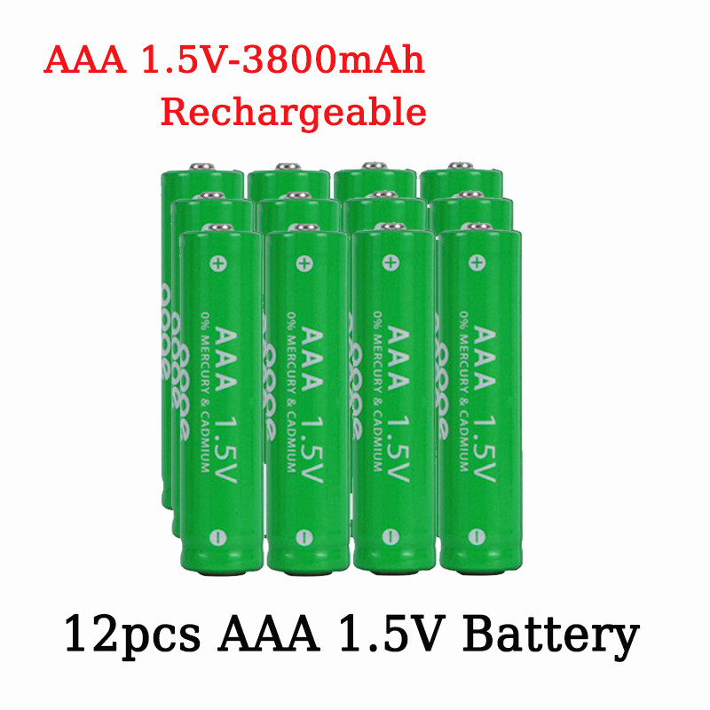 AAA1.5V Battery 3800mAh Rechargeable Battery Lithium Ion 1.5 V AAA Battery for Clocks Mice Computers