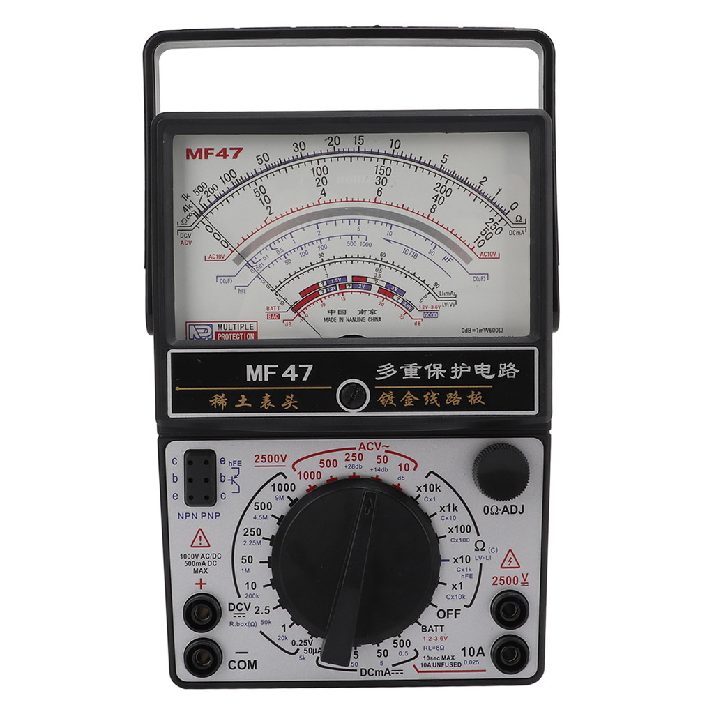 Industry Analog Multimeter MF47 Internal Magneti Pointer Type Multimeter High Auray Analog