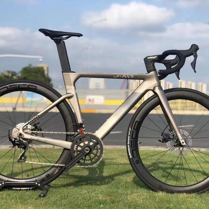 ROADBIKE JAVA J-AIR FUOCO 2021 CARBON FIBER HIDDEN CABLE SHIMANO R7000 - Titanium, 51