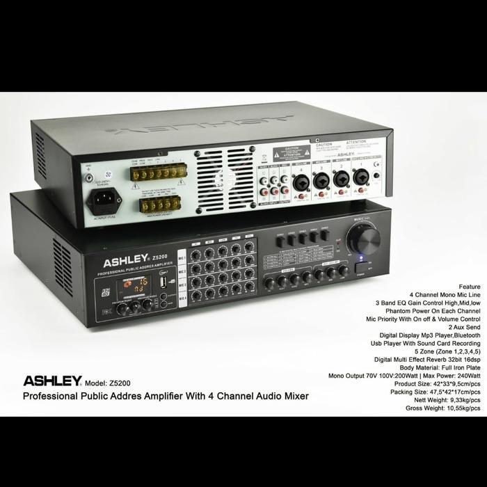 Power amplifier ashley z5200 z 5200 orinal